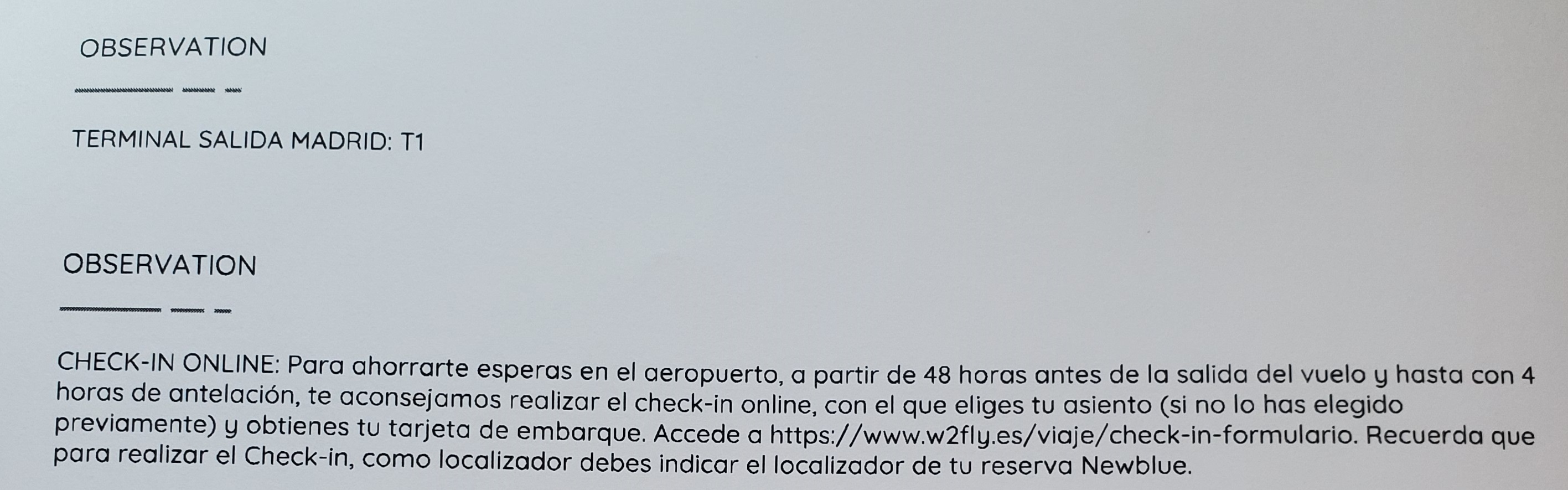 World2Fly: check-in, equipajes, facturación, asientos - Foro Aviones, Aeropuertos y Aerolíneas